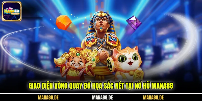 Giao diện vòng quay đồ họa sắc nét tại nổ hũ Mana88